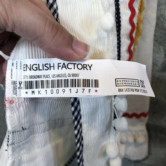 English Factory Jacket With Fringe Trim White Pom - Picture 4 of 6